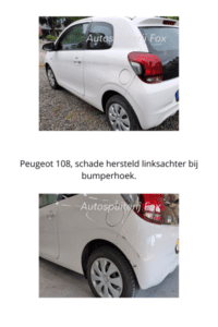 Peugeot 108 schade herstel