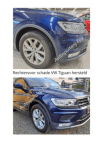 Rechtervoor schade VW Tiguan hersteld